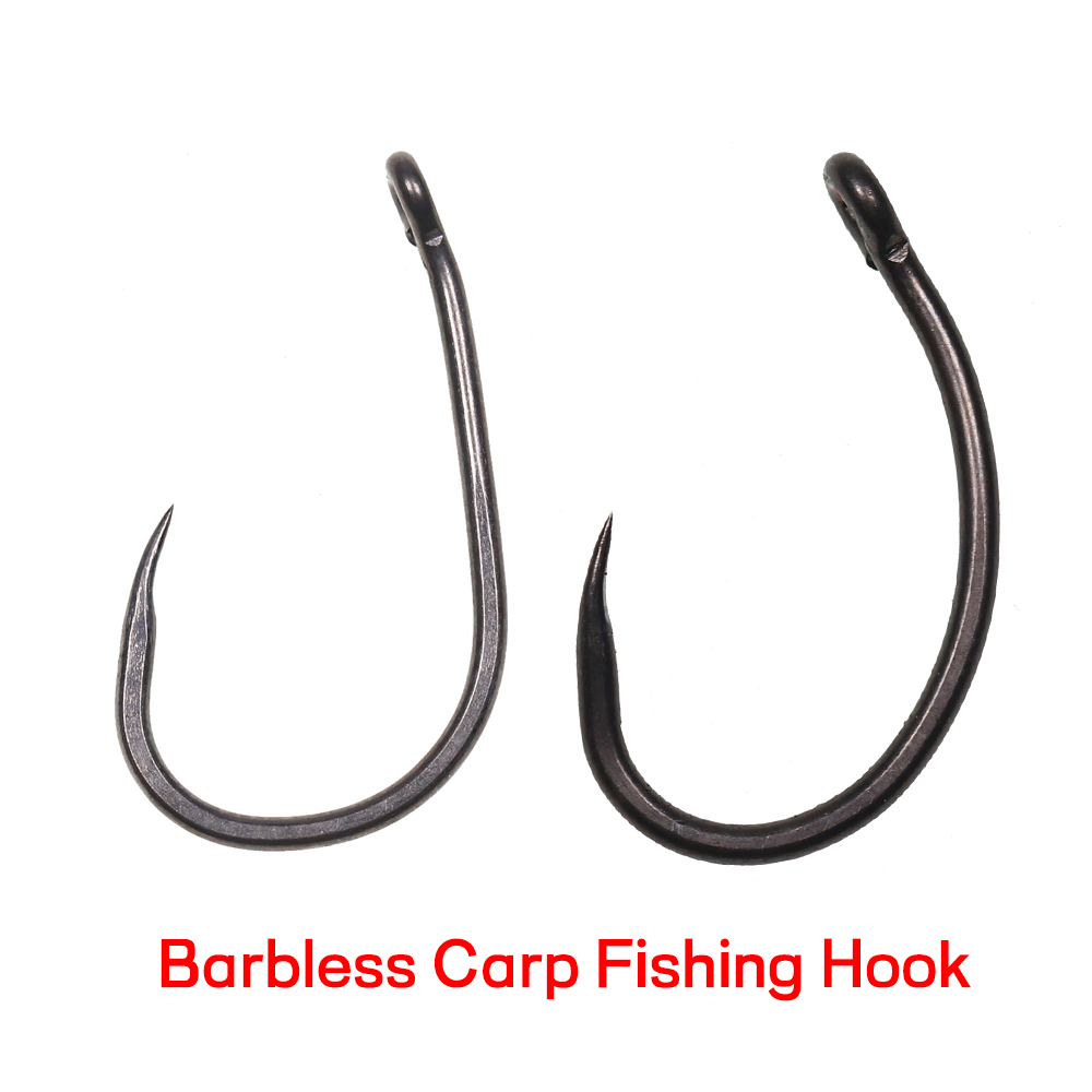 50 قطعة خطاف صيد الكارب أسود غ - مراجعة Fishing Hook Barbless وسعره