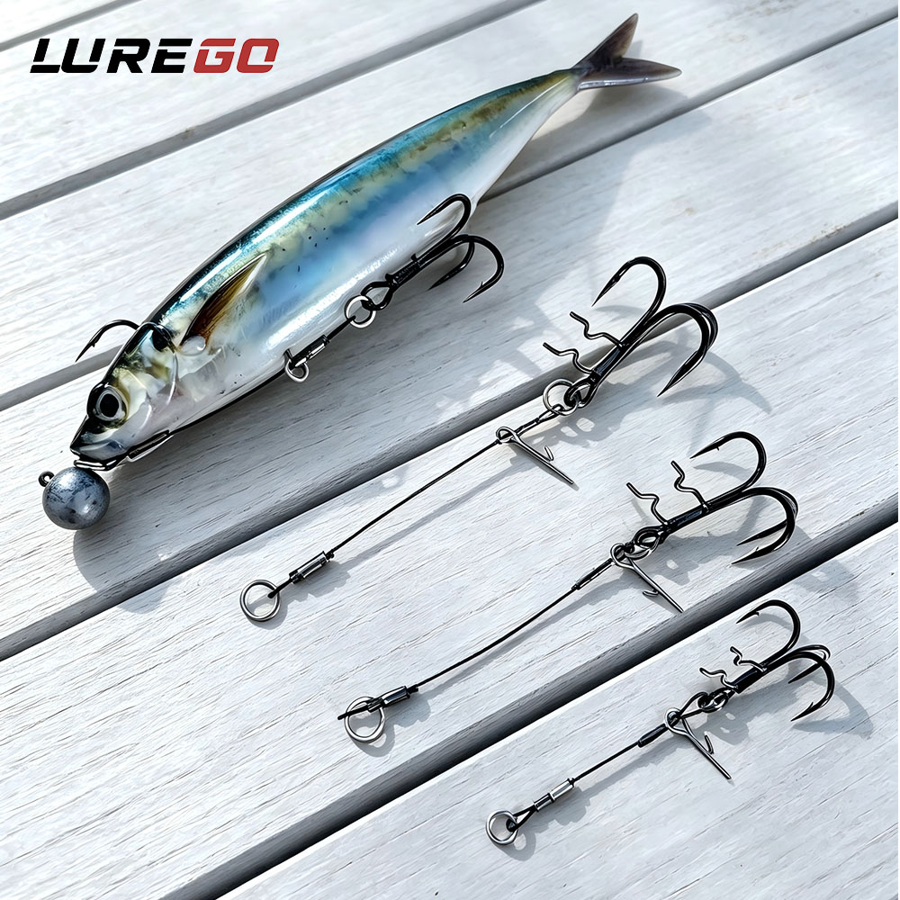 خطافات LUREGO 2Pcs Stinger Rig - مراجعة Fishing Hook Weedless وسعره