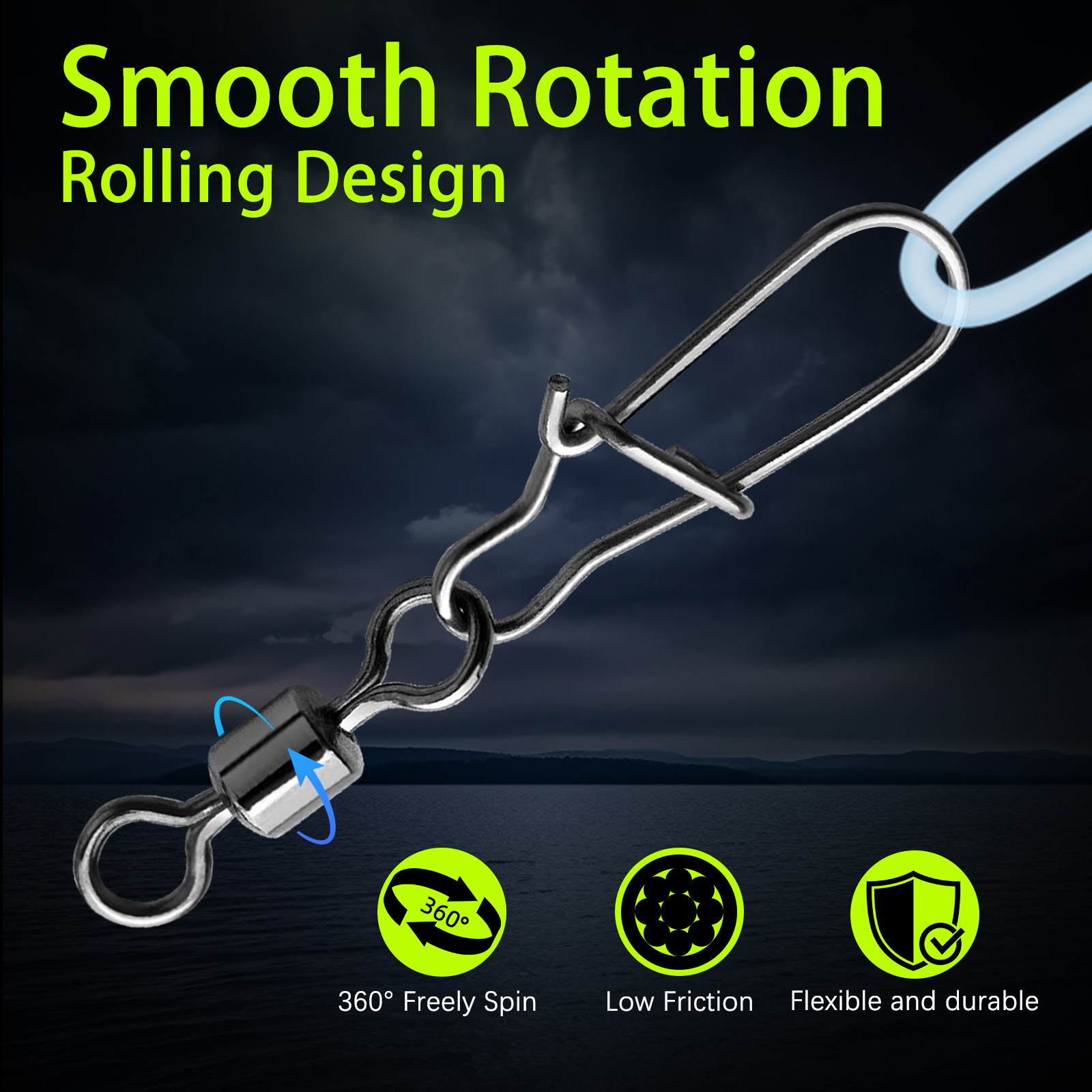Duo-Lock المفاجئة يدور 50 ~ 20 - مراجعة Fishing Hook Circle وسعره