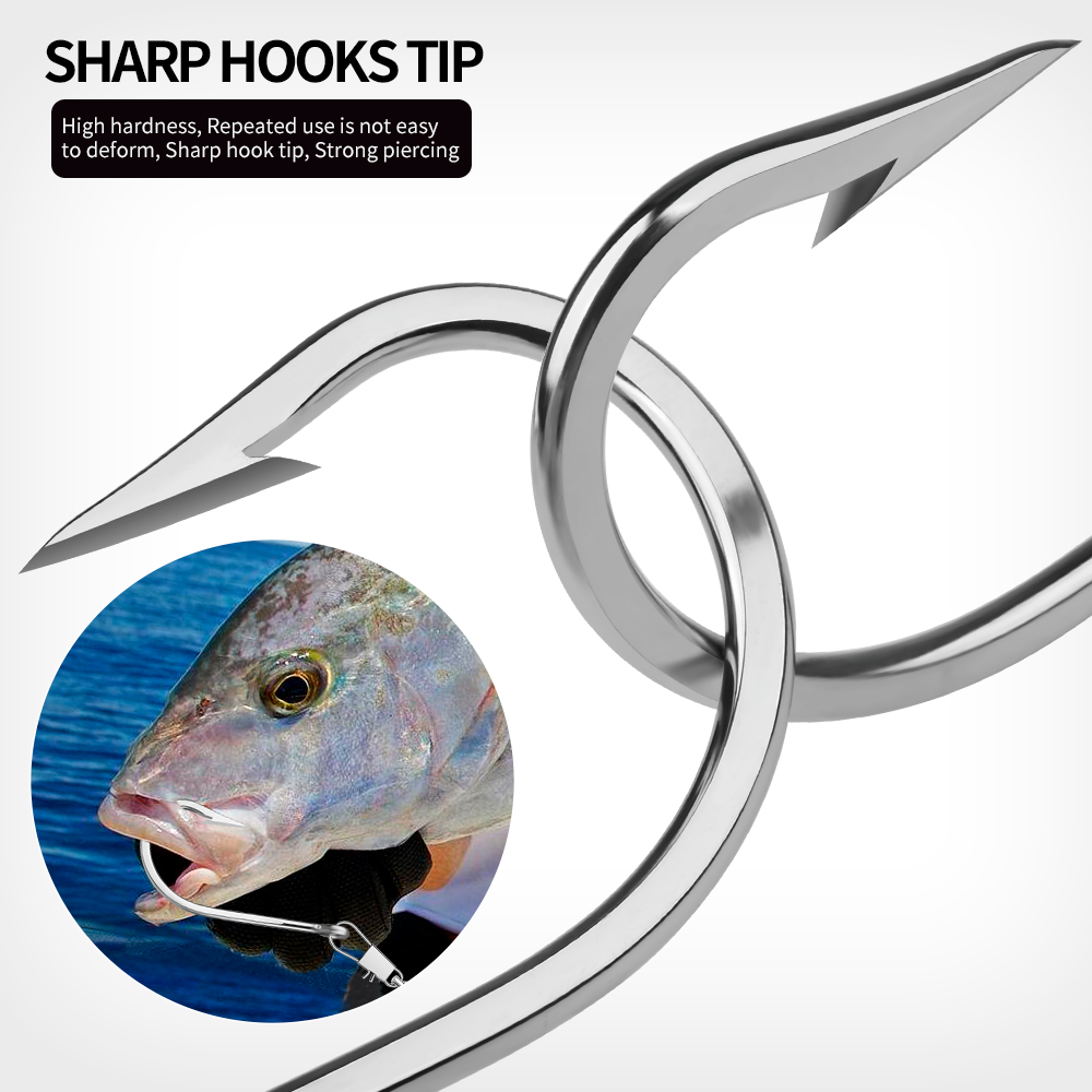 5 قطع من خطافات التونة المقاوم - مراجعة Fishing Hook Circle وسعره