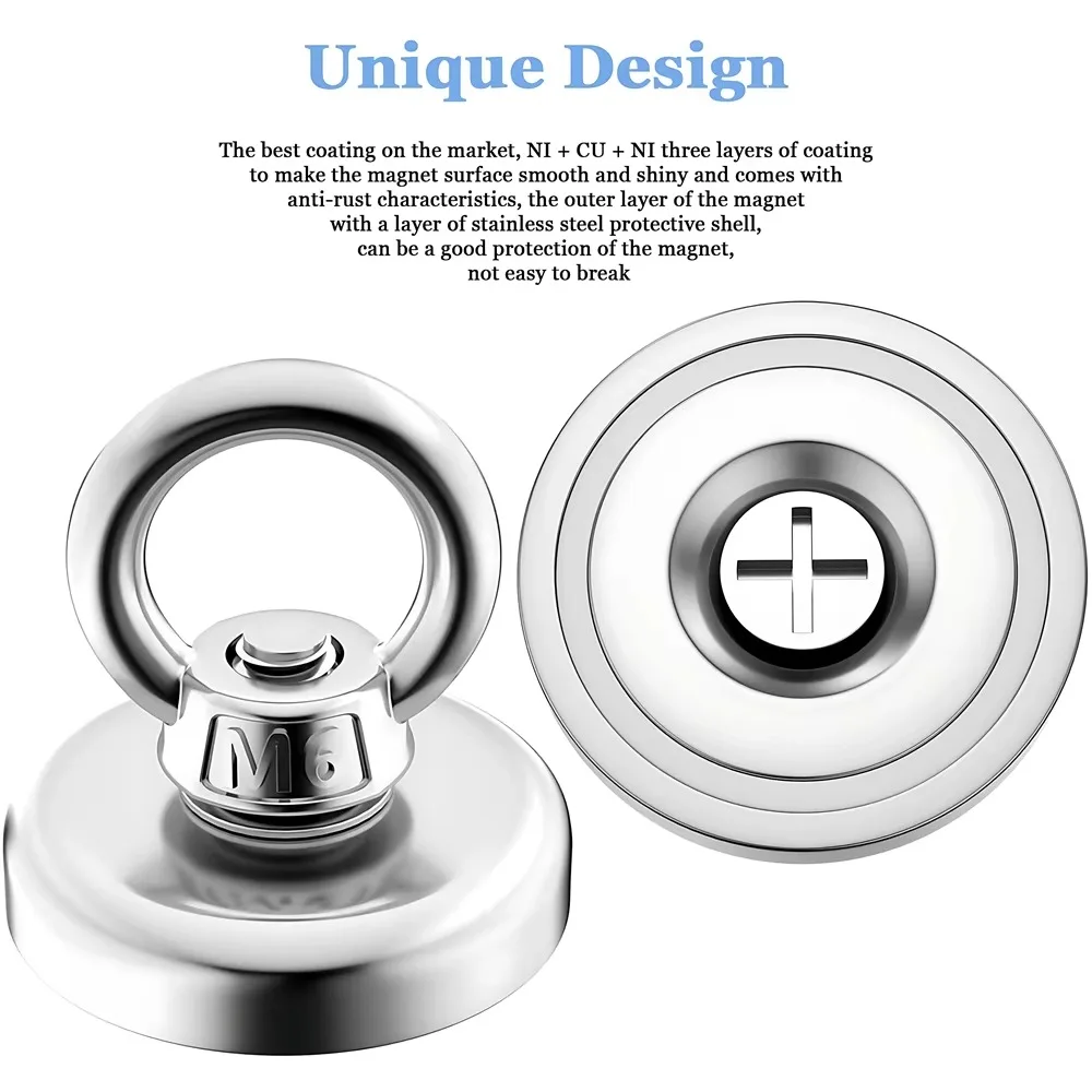 خطاف صيد نيوديميوم فائق القوة  - مراجعة Fishing Hook Stainless Steel وسعره