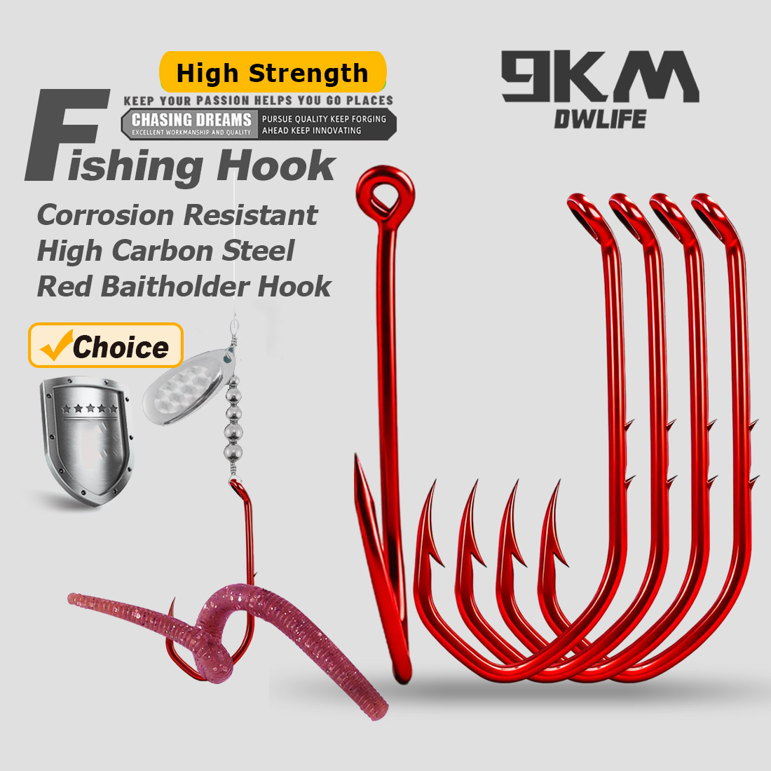 خطاف صيد 9KM، 50-100 قطعة، خطا - مراجعة Fishing Hook Circle وسعره